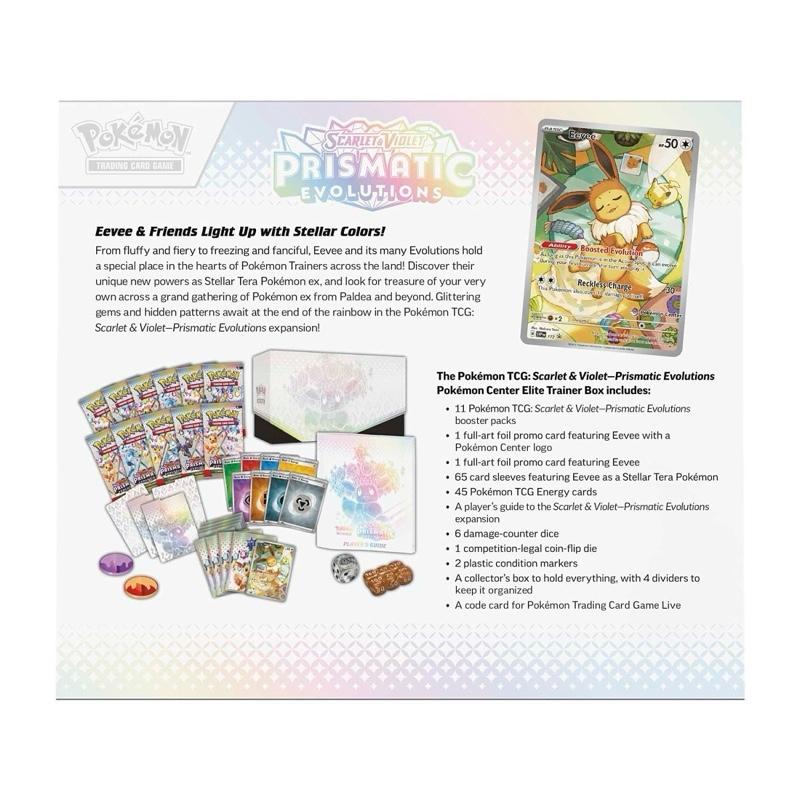 Pokemon Center  TCG Center Prismatic Evolution Elite Trainer Box Sealed
