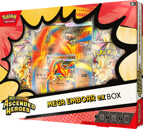 Pokemon Ascended Heroes Mega Emboar EX Collection Box