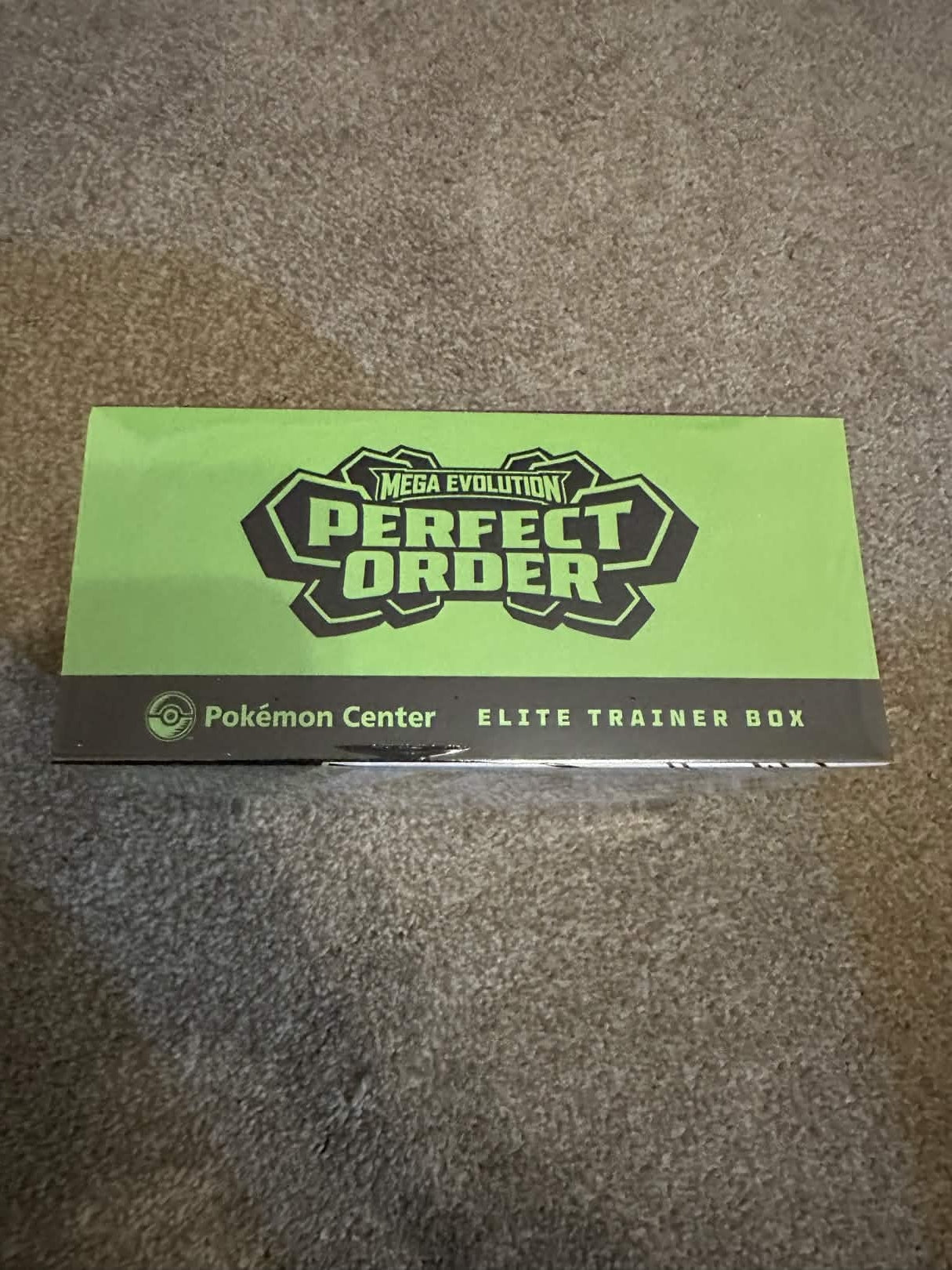 Pokémon TCG: Mega Evolution-Perfect Order Pokémon Center Elite Trainer Box - Ripped Seal
