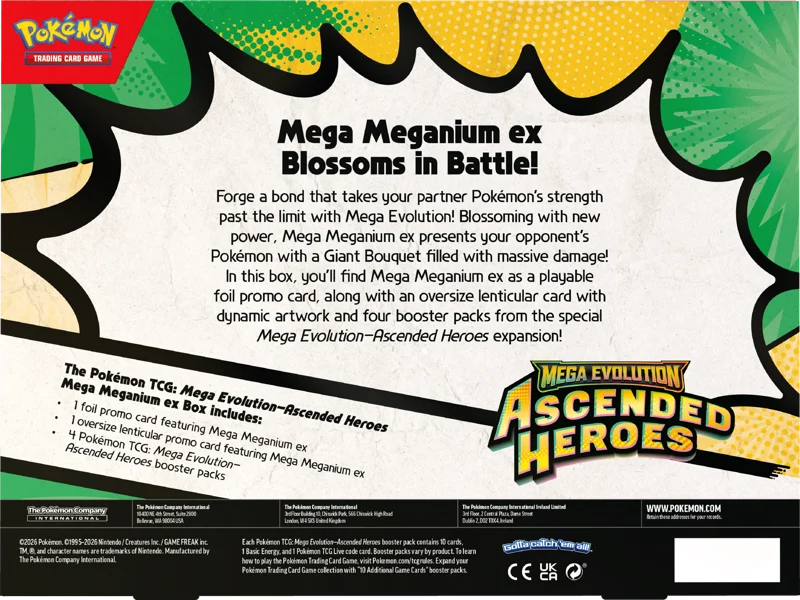 Pokemon Ascended Heroes Mega Meganium EX Collection Box