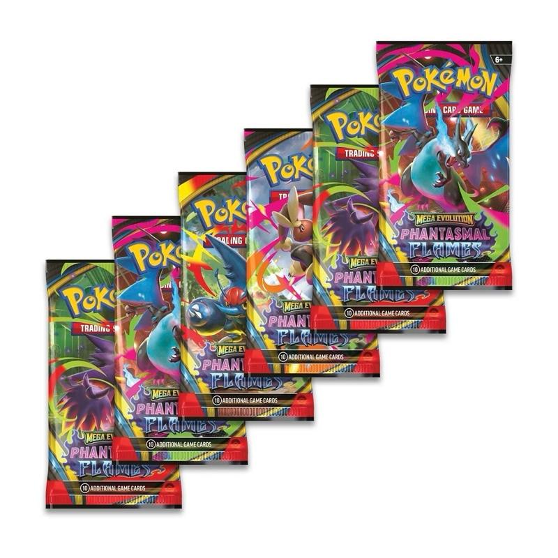 Pokémon TCG: Mega Evolution-Phantasmal Flames Booster Bundle (6 Packs)