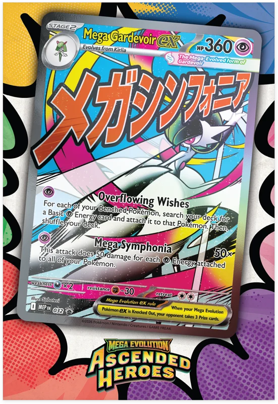 Pokemon Mega Evolution Ascended Heroes Premium Poster Collection Mega Gardevoir EX