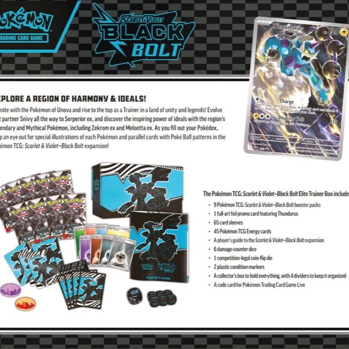 Pokemon Scarlet & Violet Black Bolt Elite Trainer Box